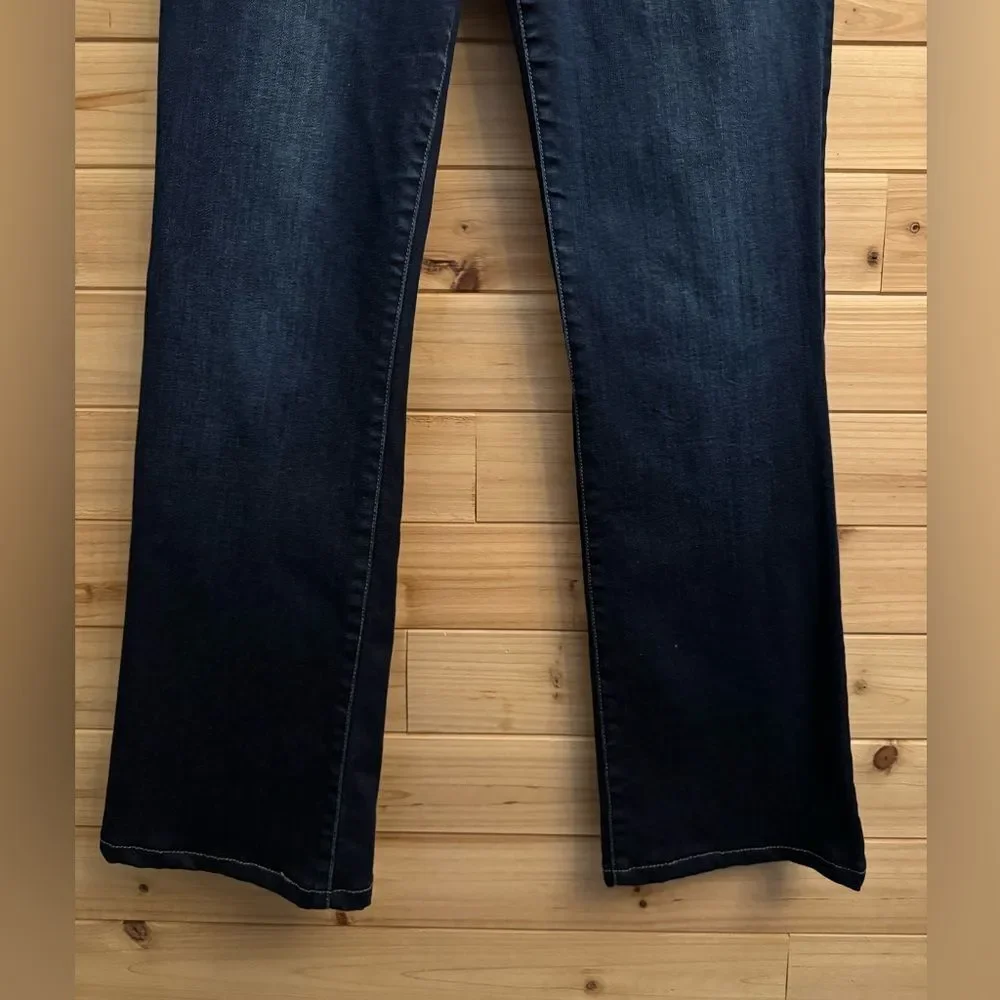 Joes Jeans Size 31/12 Mid Rise Dark Wash Bootcut Cotton Lycra Blend Jeans